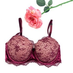 Victoria’s Secret velvet and lace bra